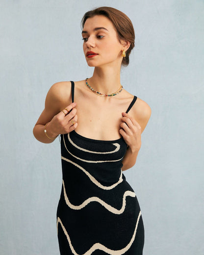 Siréna™ - Knitted Midi Dress with Mermaid Hem