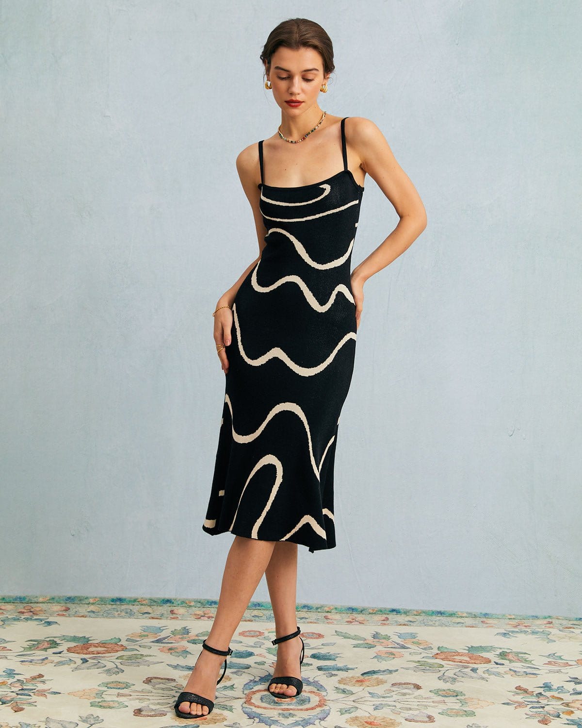 Siréna™ - Knitted Midi Dress with Mermaid Hem