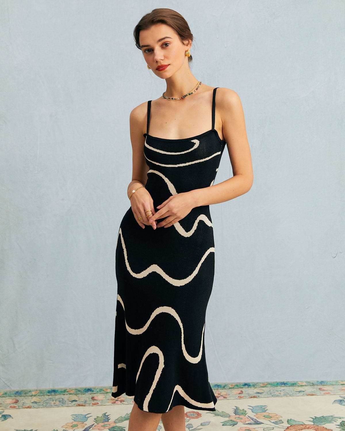 Siréna™ - Knitted Midi Dress with Mermaid Hem