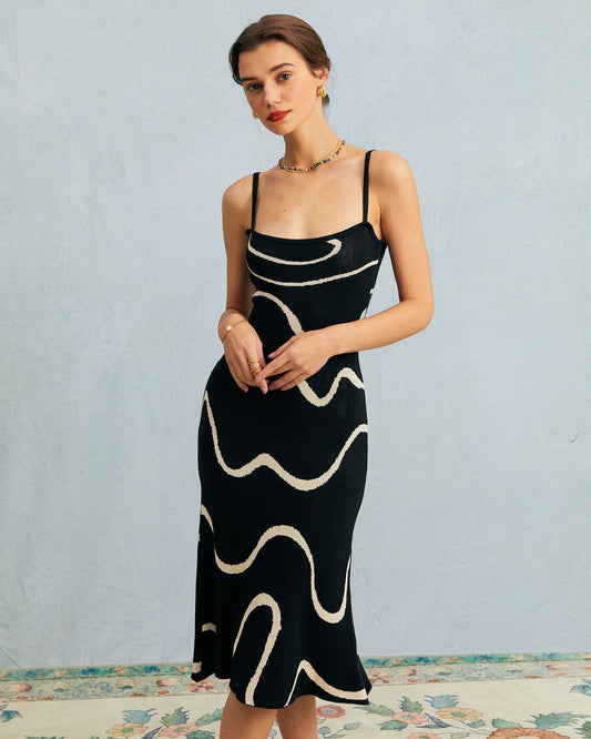 Siréna™ - Knitted Midi Dress with Mermaid Hem